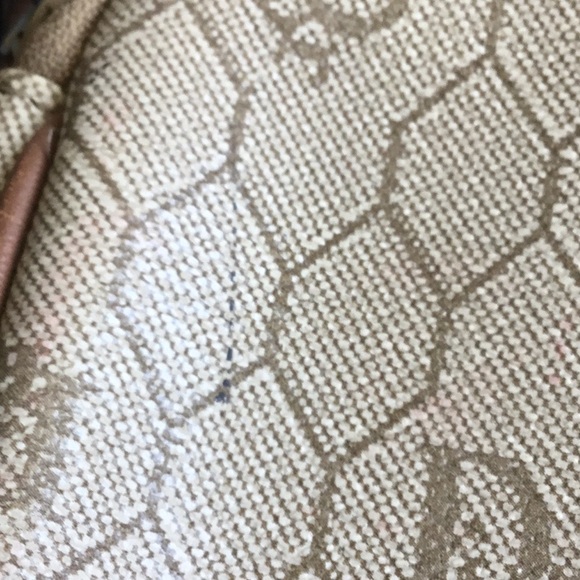 Christian Dior Vintage Leather and Monogram coated canvas Cosmetic bag. - Picture 11 of 12